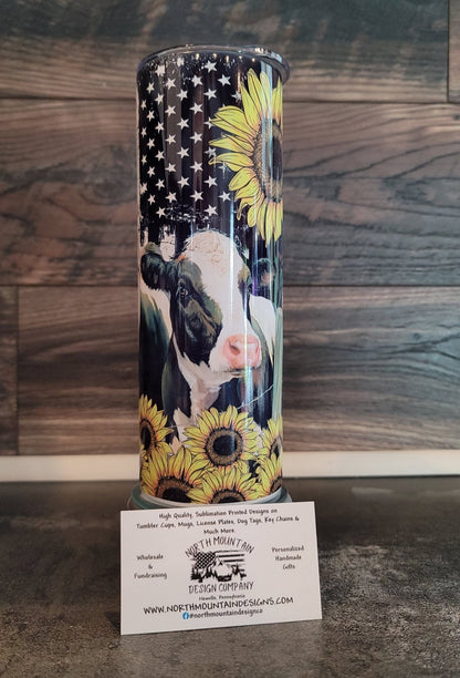 Cow Sunflower Flag