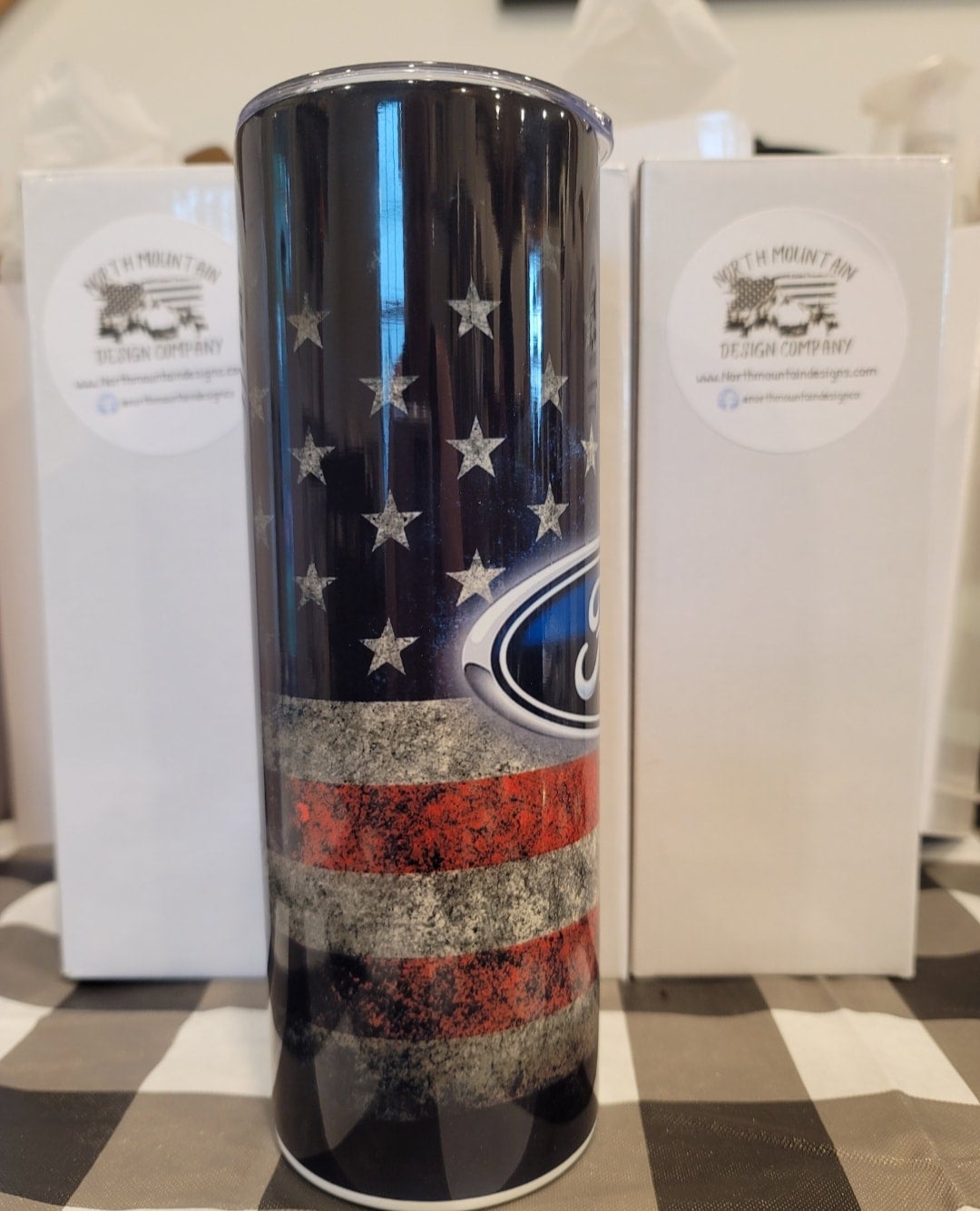 Ford on flag 20oz