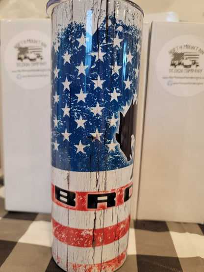 Ford Bronco on Flag